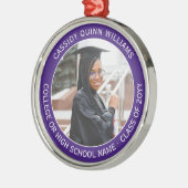 1 Foto Abschluss Elegant Modernes Lila und Weiß Ornament Aus Metall (Links)