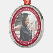 1 Foto Abschluss Elegant Modernes Rot und Weiß Ornament Aus Metall (Links)