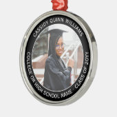 1 Foto Abschluss Elegant Modernes Schwarz und Weiß Ornament Aus Metall (Links)