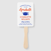 1 Foto Abschluss Elegante Moderne Orange und Blau Fächer (Vorderseite)