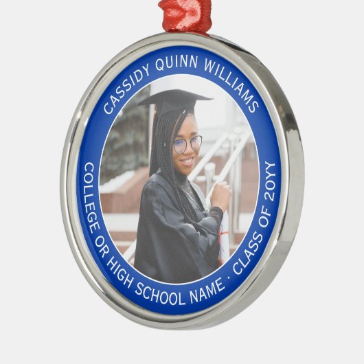 1 Foto Abschluss Elegante Modernes Royal Blue Ornament Aus Metall (Links)