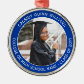 1 Foto Abschluss Elegante Modernes Royal Blue Ornament Aus Metall (Vorne)