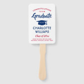 1 Foto Abschluss Modernes Rotes Weiß und Blau Fächer (Vorderseite)