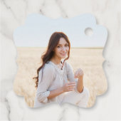 1 Foto Abschluss Vielen Dank, Lila und weiß Extrav Geschenkanhänger (Rückseite)