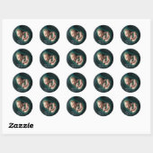 1 Foto Baby Birth Announction Round Sticker (Blatt)