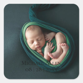 1 Foto Baby Birth Announction Sticker