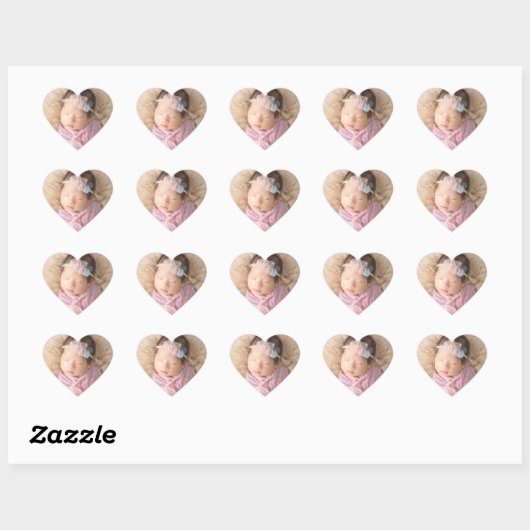 1 Foto Baby Heart Sticker (Blatt)