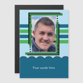 1 Foto benutzerdefinierte, blaue, grüne Magnetkart Magneteinladung (Vorne/Hinten)