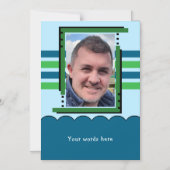 1 Foto benutzerdefinierte, blaue, grüne Magnetkart Magneteinladung (Vorderseite)