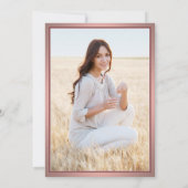 1 Foto Elegant Burgundy und Pink Ombre Abschluss Einladung (Rückseite)