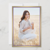 1 Foto Eleganter Lila Abschluss Einladung (Rückseite)