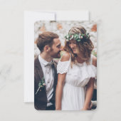 1 Foto Elegantes einfaches Skript Freundliche Antw RSVP Karte (Rückseite)