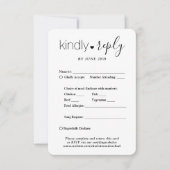 1 Foto Elegantes einfaches Skript Freundliche Antw RSVP Karte (Vorderseite)