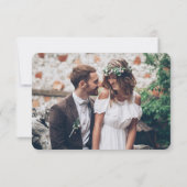 1 Foto Essensoptionen Songwunsch Einfache Hochzeit RSVP Karte (Rückseite)