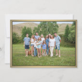 1 Foto Family Wiedersehen Elegant Black and Gold Einladung (Rückseite)