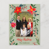 1 Foto Frohe Weihnachten Wasserfarben Blumenurlaub (Vorderseite)