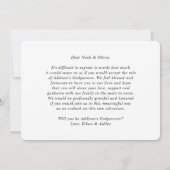 1 Foto Godeltern Vorschlag Modernes, elegantes Skr Einladung (Rückseite)