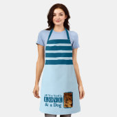 1 Foto Hund oder Katze Liebe Blau Schürze (Getragen)