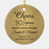 1 Foto JEDER Jubiläumsjubiläumsjubiläum Brushed Im Keramik Ornament (Vorne)