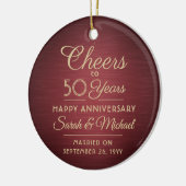 1 Foto JEDER Jubiläumsjubiläumsjubiläum Rot & Gold Keramik Ornament (Links)