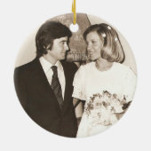 1 Foto JEDER Jubiläumsjubiläumsjubiläum Rot & Gold Keramik Ornament (Hinten)