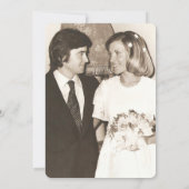 1 Foto Jubiläum Überraschung Party Burgund & Gold Einladung (Rückseite)