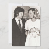 1 Foto Jubiläum Überraschung Party Schwarz und Gol Einladung (Rückseite)