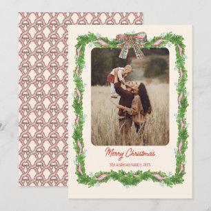 1 Foto karierter Bogen rustikale Weihnachtszeit Fo Feiertagskarte