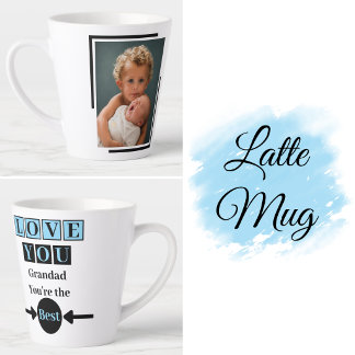 1 Foto liebe dich Opa blau Milchtasse