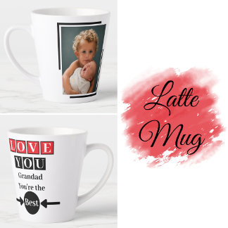 1 Foto liebe dich opa rot Milchtasse