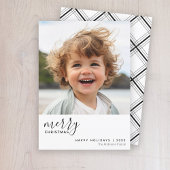 1 Foto Minimal Frohe Weihnachten - Schwarz-weiß