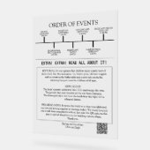 1 Foto Minimalistisches Script-Hochzeitsprogramm Acrylschild (Winkel)