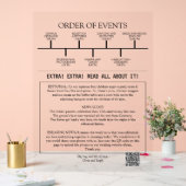 1 Foto Minimalistisches Script-Hochzeitsprogramm Acrylschild (Hochzeit)