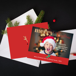 1 Foto Moderne frohe Weihnachtsliebe ganzjährig Feiertagskarte