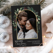 1 Foto Moderne Natur Gold Arch Frohe Weihnachten