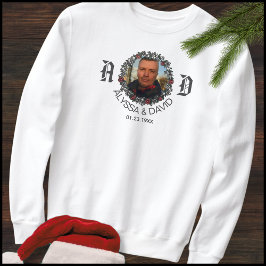 1 Foto Monogramm Husband und Ehefrau Name Paare Sweatshirt