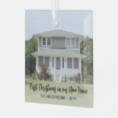 1 Foto Neu Zuhause 1. Weihnachts Einfache Black Sc Ornament Aus Glas (Vorderseite links)