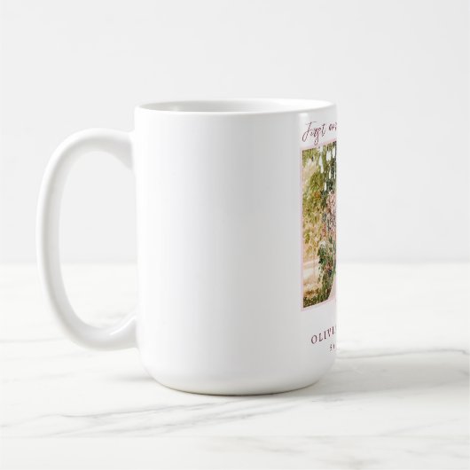 1 Foto Neuauflage 1. Verheirateter Weihnachtsrosa  Kaffeetasse (Links)