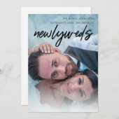 1 Foto Newlyweds Ankündigung - Schwarz (Vorne/Hinten)