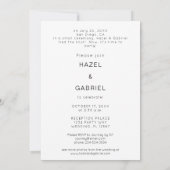 1 Foto Newlyweds Post Wedding Reception - Black Einladung (Rückseite)