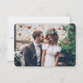 1 Foto Optionen Einfache moderne Minimal Hochzeit RSVP Karte (Rückseite)