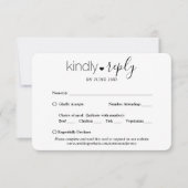 1 Foto Optionen Einfache moderne Minimal Hochzeit RSVP Karte (Vorderseite)