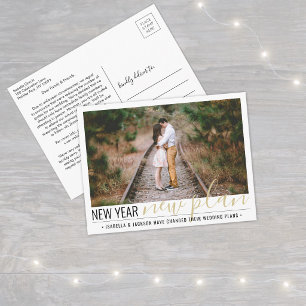 1 Foto reduziert Hochzeit Neujahr Änderung der Plä Feiertagspostkarte