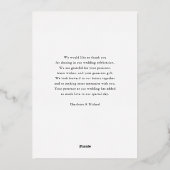 1 Foto, Rose-Gold-Foil, DANKE! Folieneinladung (Rückseite)