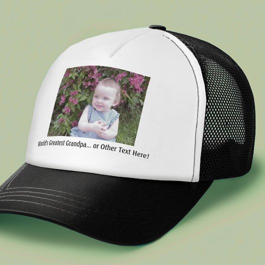 1 Foto und benutzerdefinierter Text - machen Sie i Truckerkappe