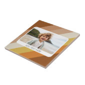 1 FotoCollage - Text - Retro Streifen Warme Farben Fliese (Seite)