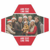 1 Fotokassettenfamilie - Rot mit Text Fußball (Flach)