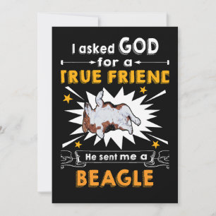 1 Fragte Gott - Wahrer Freund - Ein Beagle Feiertagskarte