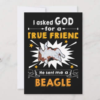 1 Fragte Gott - Wahrer Freund - Ein Beagle Feiertagskarte