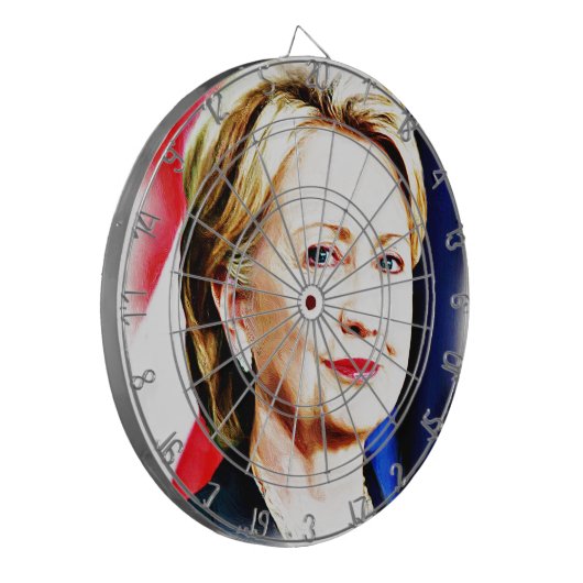 1. Frau Präsidentin Hillary Clinton 2016_ Dartscheibe (Vorderseite Links)